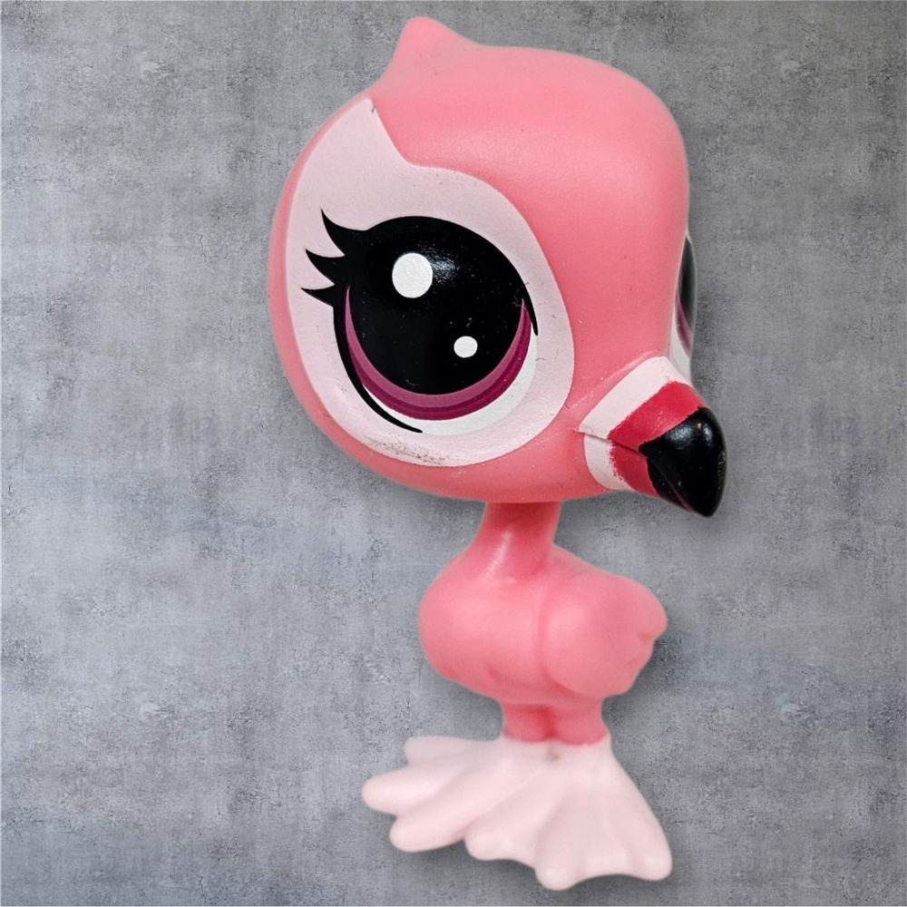 Littlest Pet Shop LPS‎ #176 Pink Bella Flamingo Bird Toy Figure Collectible P67